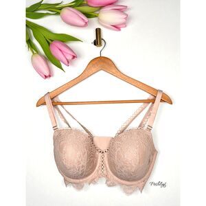 Victoria's Secret 34DDD Dream Angels Lined Plus Size Demi Bra Beige